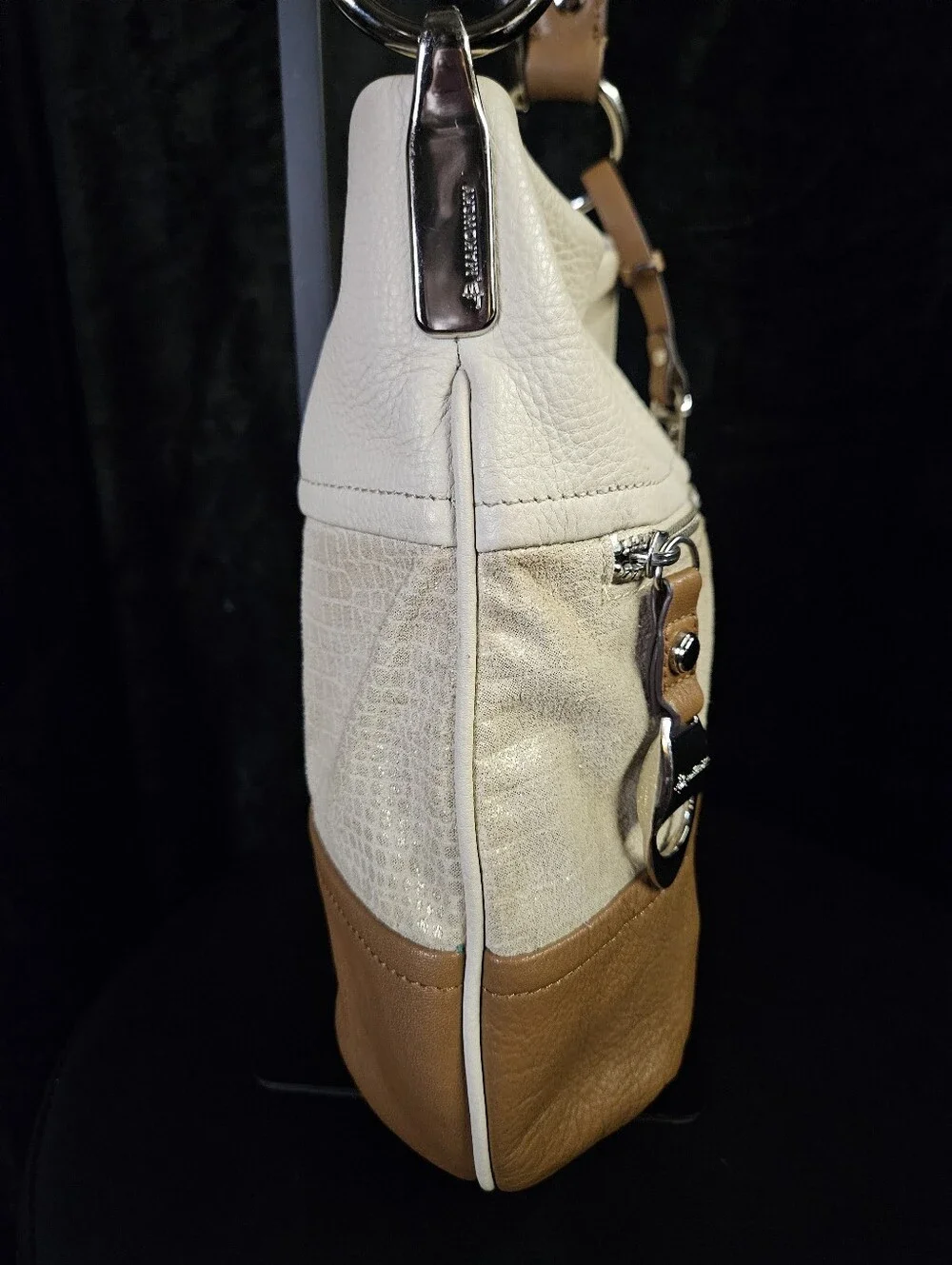 B. Makowsky Color- Block Crossbody Hobo Bag